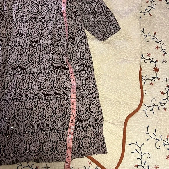 Jessica Howard Black Lace Long Sleeve Dress - Picture 6 of 7